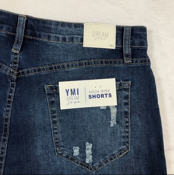 NWT YMI dream jean medium wash distressed short 13 - Picture 12 of 12